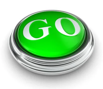 Go word on green button Illustrazione stock