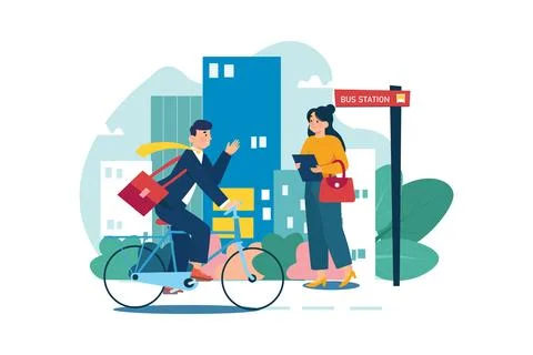 Go to work Stock Illustration