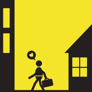 Go To Work Simple Illustration Stock Illustration