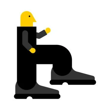 Go to work. Worker steps to work. Manager goes to job. Vector illustration Stock Illustration