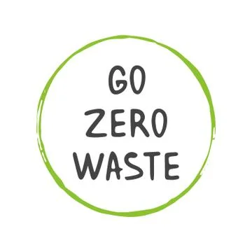 Go Zero Waste. Template for Poster and Banner. Stock Illustration