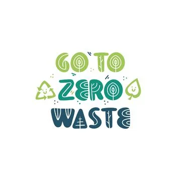 Go to zero waste. World environment day. Environmental problems and Stock Illustration