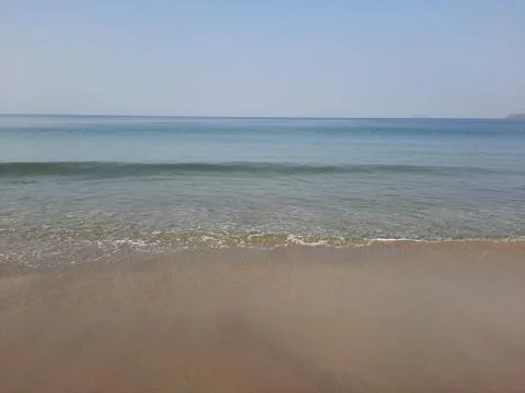 Goa beach, clean water Arabian sea beach in goa, tropical ocean beach. Stock Photos