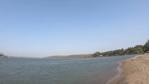 Goa beautiful Landscape view of the ocean Stock Footage 137086953
