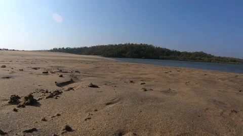 Goa beautiful Landscape view of the ocean Stock Footage 137086989