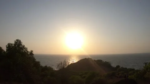 Goa Beautiful Sunset view, Goa Lifestyle, Freedom, Beach, Life. Stock Footage 141332104