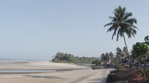 GOA THE MOST BEAUTIFUL BEACH ASHWEM MORJIM BEACH GOA. Stock Footage 305035967