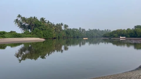 GOA THE MOST BEAUTIFUL BEACH ASHWEM MORJIM BEACH GOA. Stock Footage 313372394
