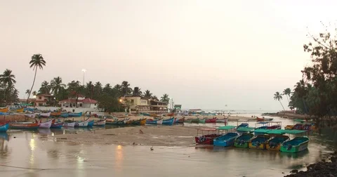 Goa Sunset Time Lapse Stock Footage 73005621