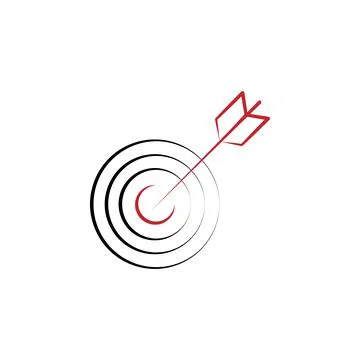 Goal 2 colored hand drawn icon. Goal colored element illustration. Outline Stock Illustration