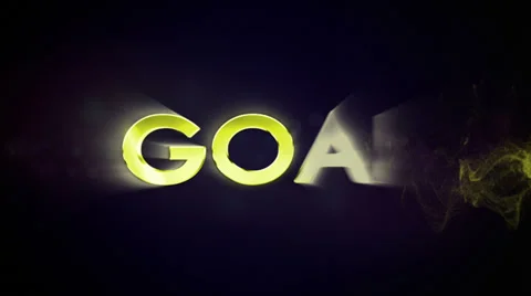 GOAL 3D Gold Text in Particles | Stock Video | Pond5