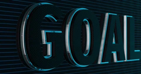Goal. 3D Promotion Intro. Text Logo Stock Footage 140978480
