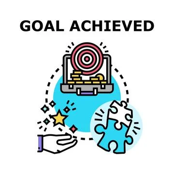 Goal achieving process with business strategy and problem solving イラスト素材