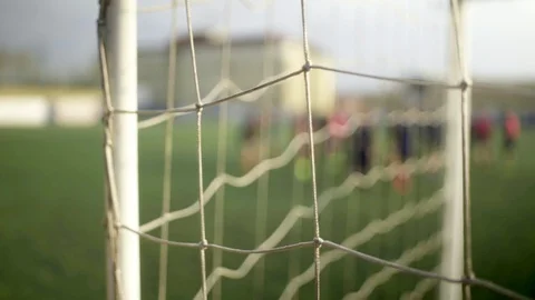 Goal and nets during training. Stock Footage 124664101
