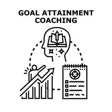 Goal attainment coaching program developing personal knowledge 스톡 일러스트