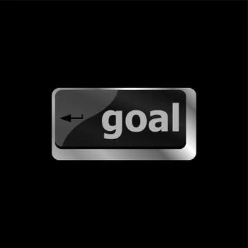 Goal button on computer keyboard - business concept Illustrazione stock