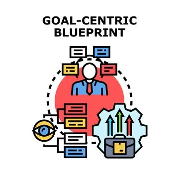 Goal centric blueprint planning and strategic business development Stock Illustration