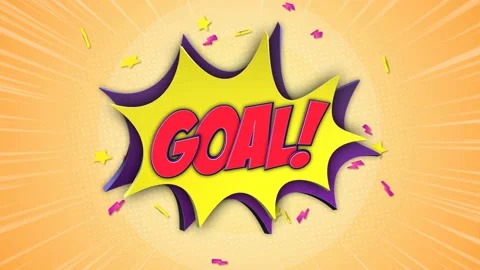 GOAL Comic Text Animation, with Alpha Ma... | Stock Video | Pond5