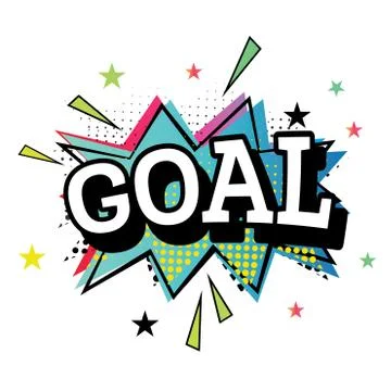 Goal Comic Text in Pop Art Style. Stock Illustration
