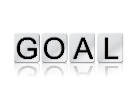 Goal Concept Tiled Word Isolated on White Stock Illustration