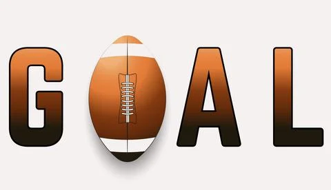 Goal concept vector design, Ameracan football ball concept, football ball o.. Stock Illustration