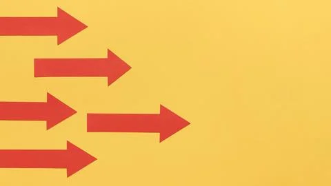 Goal direction pointed by arrows Stock Photos