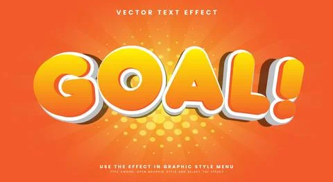 Goal editable text effect Stock Illustration