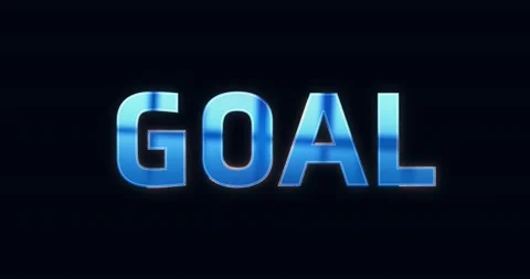 Goal. Electric lightning text. Logotype Stock Footage 135861195