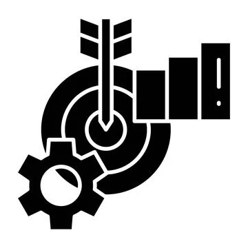 Goal Glyph Icon Stock Illustration