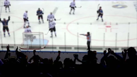 Goal in a Hockey Game. Stock Footage