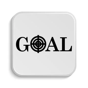 Goal icon. Internet button on white  background.. Stock Illustration