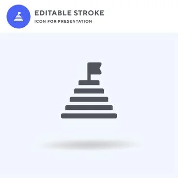 Goal icon vector, filled flat sign, solid pictogram isolated on white, logo i Stock Illustration