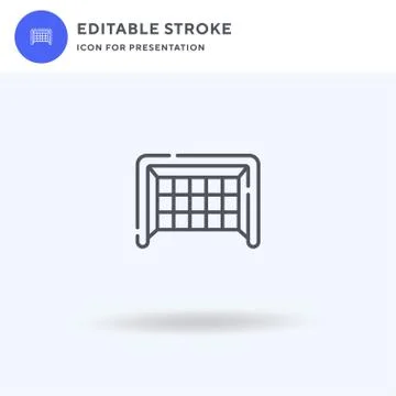Goal icon vector, filled flat sign, solid pictogram isolated on white, logo Illustrazione stock
