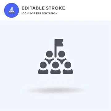 Goal icon vector, filled flat sign, solid pictogram isolated on white, logo Stock Illustration