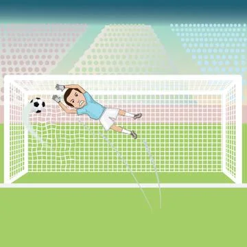 Goal keeper Stock Illustration