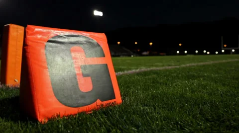 Goal line "G" at Night 스톡 동영상 34850627