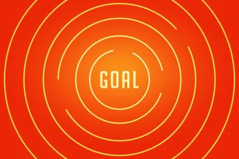 Goal Maze Concept Image Illustrazione stock