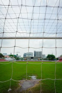 Goal net Stock Photos