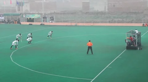 Goal on a Penalty Corner Stock Footage 46065948