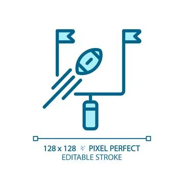 Goal post light blue icon 스톡 일러스트