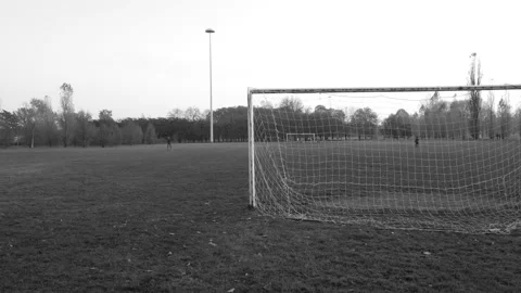 Goal post monochrome Stock Footage 144061655
