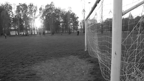 Goal post monochrome Stock Footage 144061680