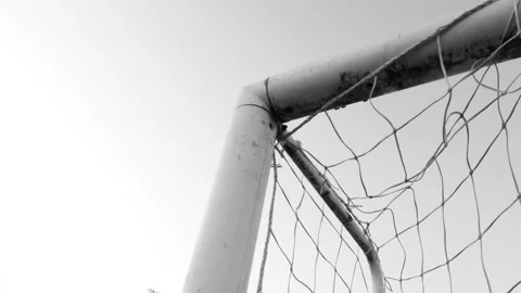 Goal post monochrome Stock Footage 144061695