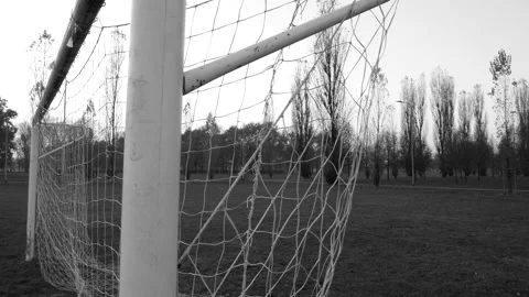 Goal post monochrome Stock Footage 144061696