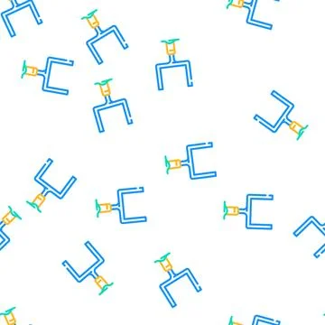 Goal post pads vector seamless pattern Stock Illustration