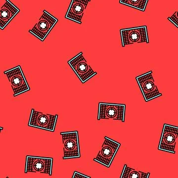 Goal post succes challenge vector seamless pattern Illustrazione stock