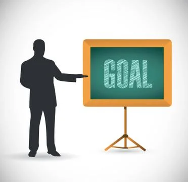 Goal presentation concept illustration design over white Ilustração Stock