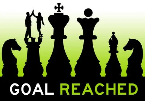 Goal reached Illustrazione stock