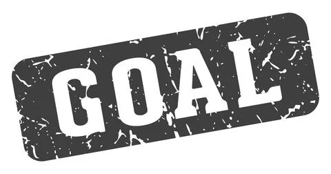 Goal rectangular sign. goal stamp Stock Illustration