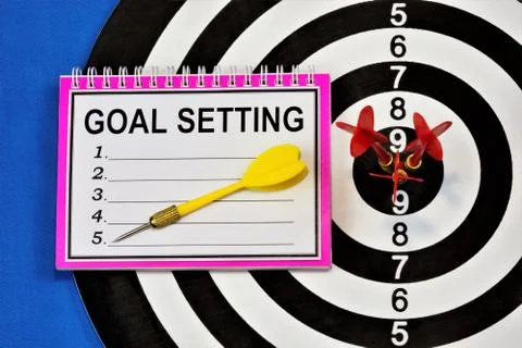 Goal setting and precise planning in business and education. Stock Photos